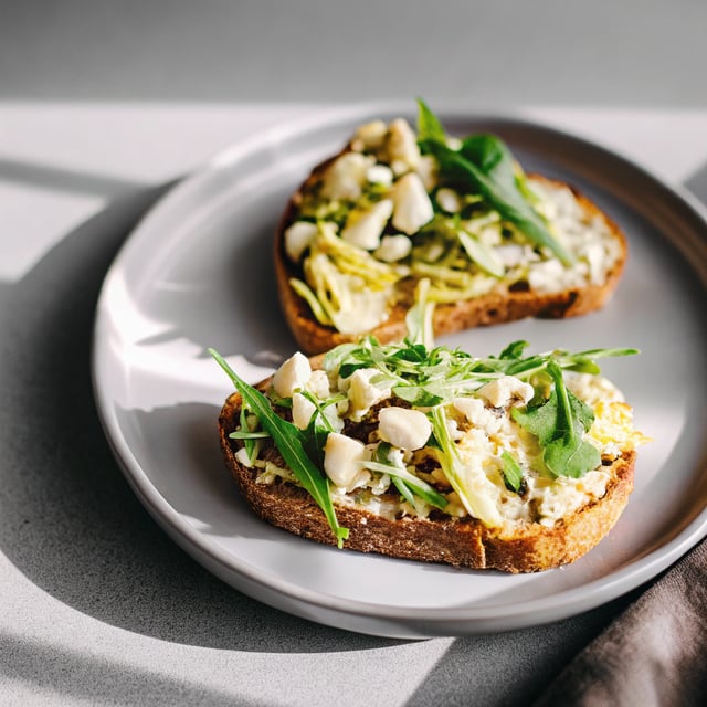 10 Minute White Bean Artichoke Basil Toasts