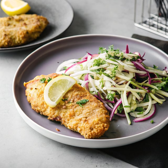 Crispy Cutlets with Fennel Salad