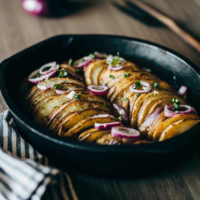 Crispy Potatoes With Onions and Chicken Fat