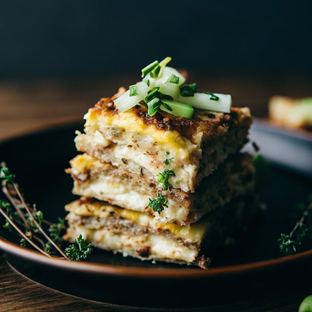 Crushed Potato Gratin with Scallion and Herbs