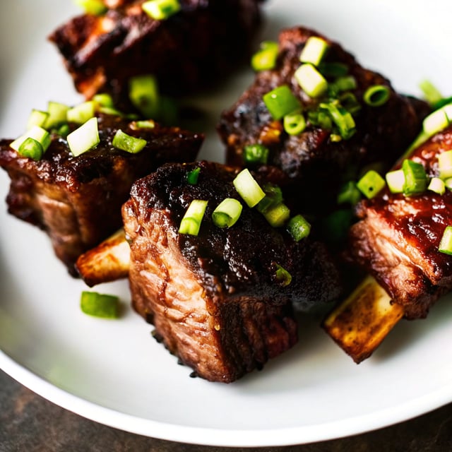 Quick-Seared Short Ribs With Charred Scallion Salsa