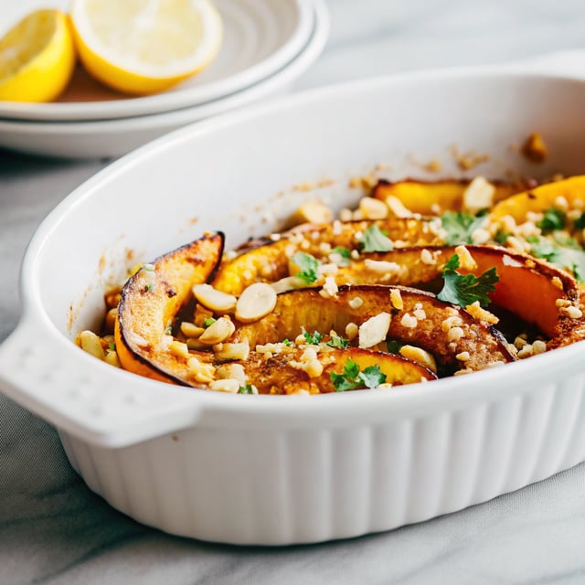 Spicy Caramelized Squash With Lemon and Hazelnuts
