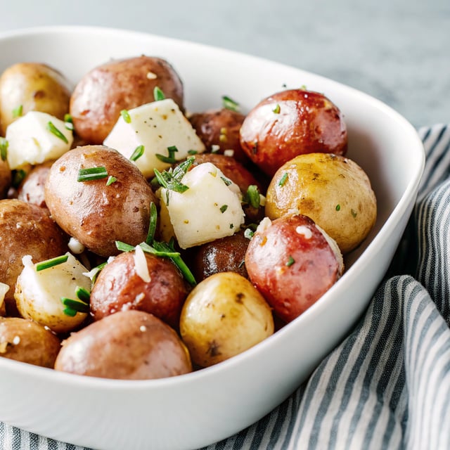 Tiny Boiled Potatoes with Butter and Chives