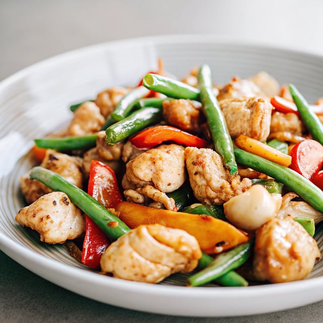 30 Minute Sesame Chicken Green Bean Stir Fry