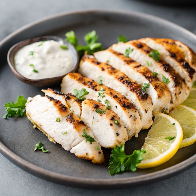 5-Ingredient Lemon Yogurt Marinated Grilled Chicken Breasts