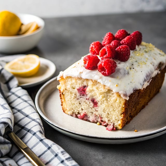 Almond Lemon Raspberry Poppy Seed Cake