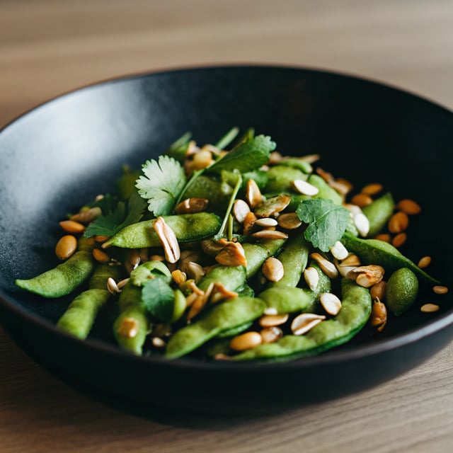 Asian Edamame Salad with Cilantro and Toasted Almonds