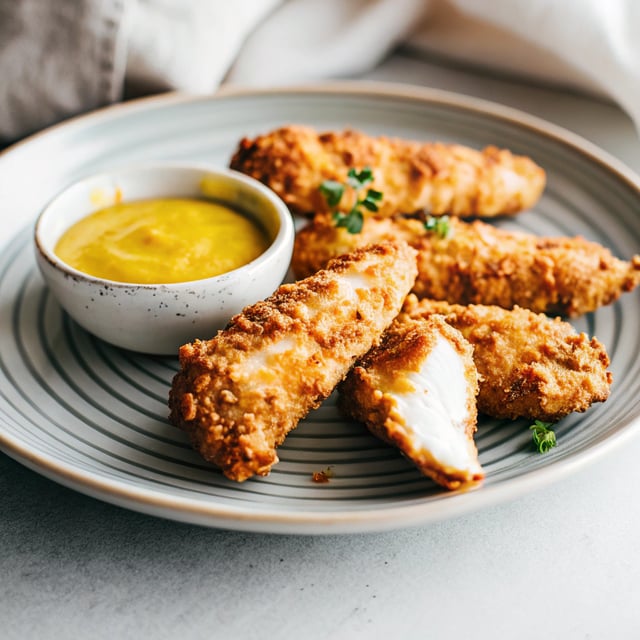 Baked Paleo Chicken Tenders with Honey Mustard Dip