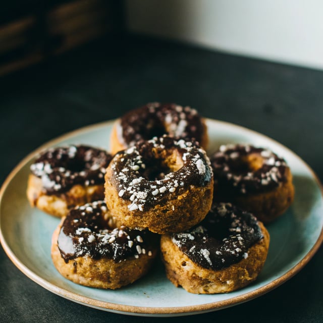 Baked Sweet Potato Donuts with Dark Chocolate + Coconut