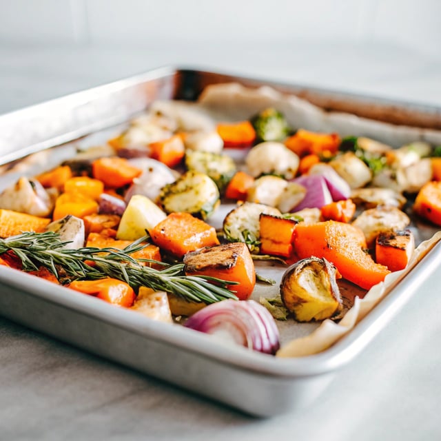 Balsamic Herb Sheet Pan Roasted Vegetables