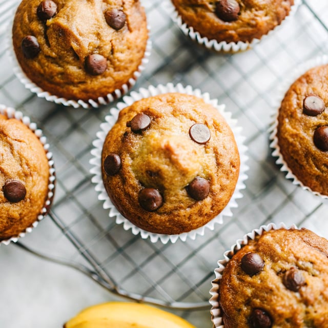 Banana Pumpkin Chocolate Chip Muffins