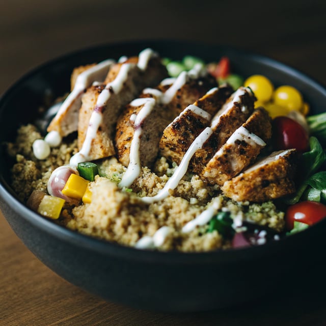 BBQ Ranch Chicken Quinoa Bowls