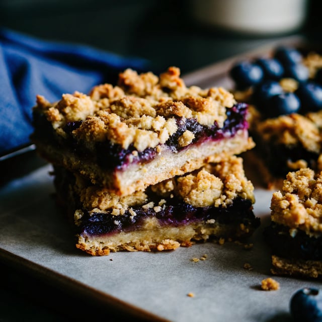 Blueberry Pie Bars with Oatmeal Crumble (vegan and gluten free!)
