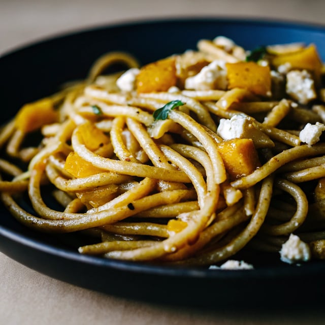 Brown Butter, Ricotta & Butternut Squash Baked Bucatini