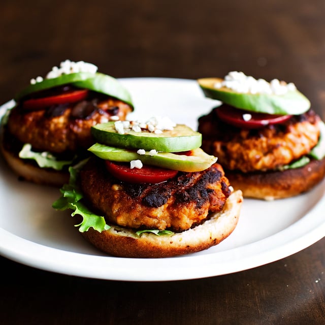 Buffalo Zucchini Chicken Burgers
