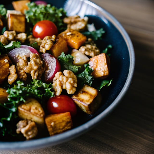 California Roasted Sweet Potato Kale Salad