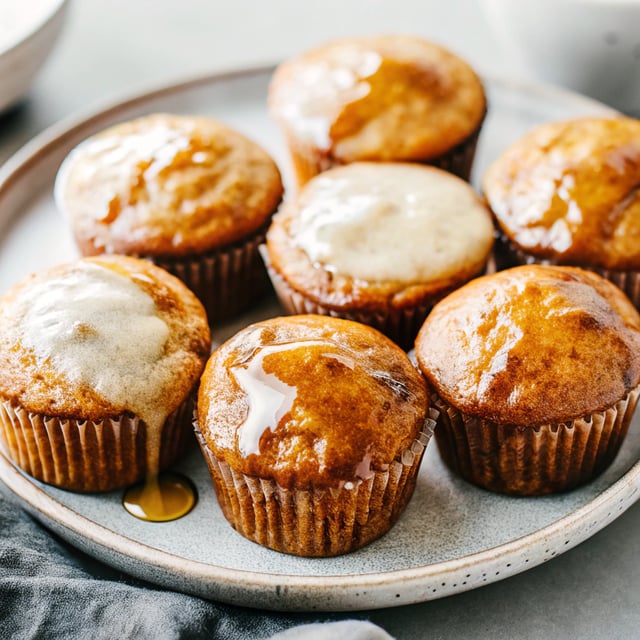 Chai-Spiced Butternut Squash Muffins with Salted Honey Glaze