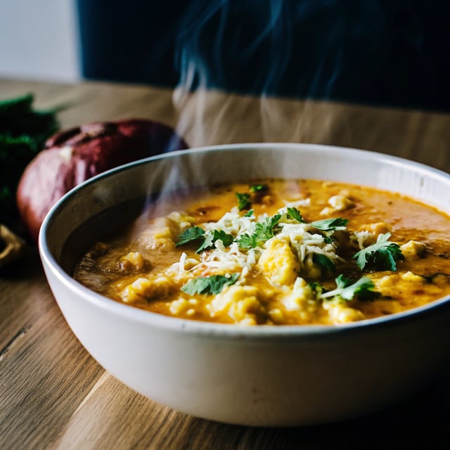Cheddar Buffalo Cauliflower Soup