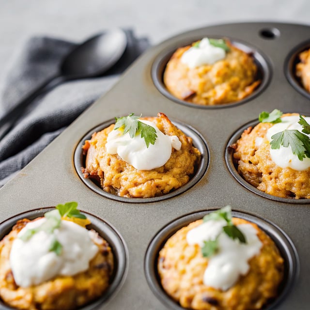 Cheesy Chicken Quinoa Enchilada Meatloaf Muffins
