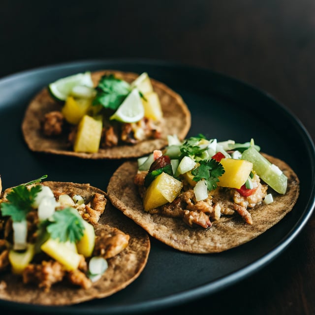Chipotle Chicken Tostadas with Pineapple Salsa