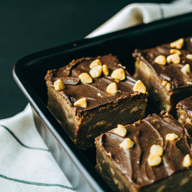 Chocolate Peanut Butter Freezer Fudge (vegan & gluten free!)