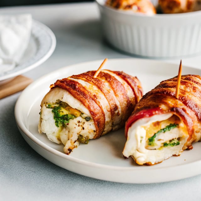 Crispy Bacon Jalapeño Popper Stuffed Chicken Breast