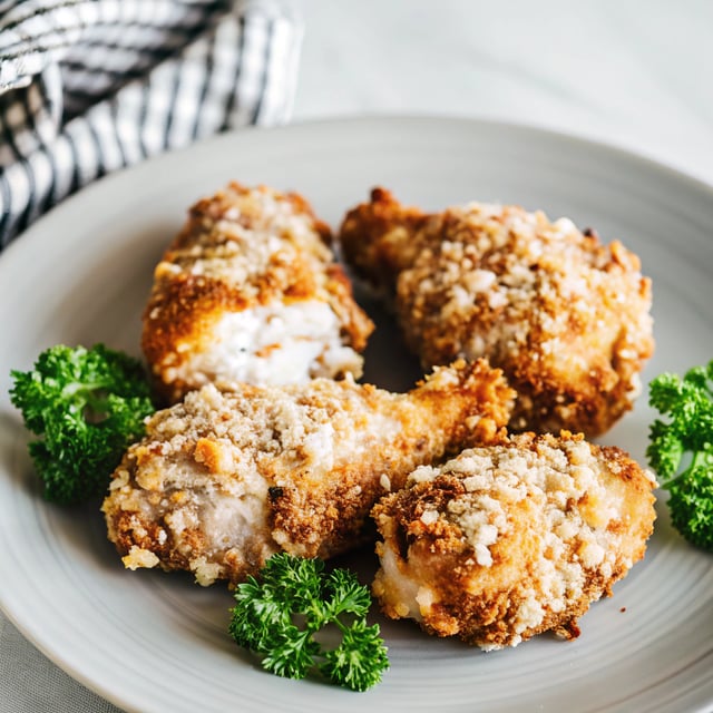 Crispy Garlic + Parmesan Oven-Fried Chicken