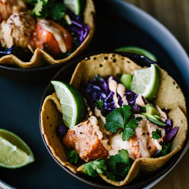 Damn Good Salmon Taco Bowls For Two