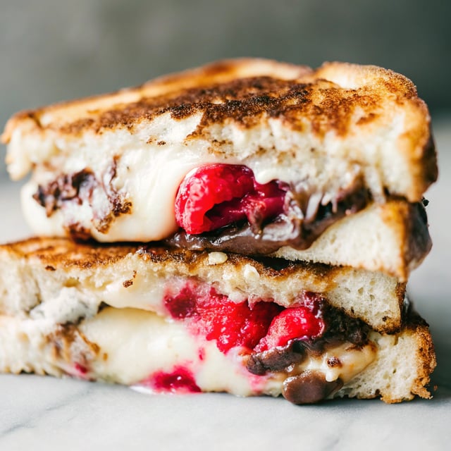 Dark Chocolate, Raspberry, and Brie Grilled Cheese