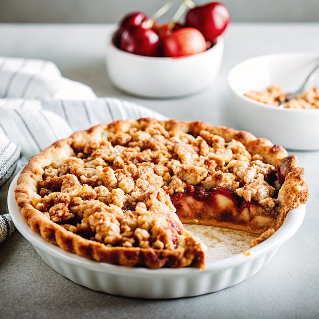 Deep Dish Bourbon Apple Cherry Pie