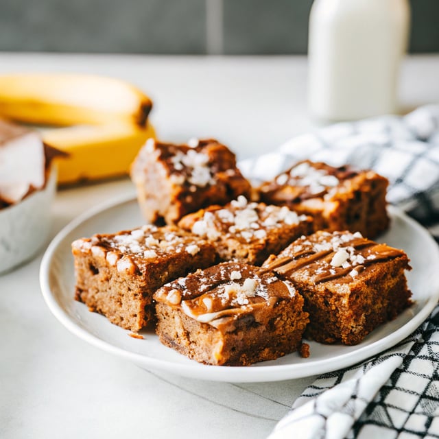 Double Chocolate Banana Bread Oat Bars {vegan and gluten free}