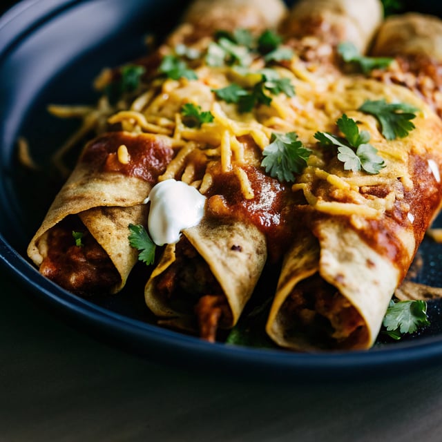 Dreamy Refried Bean Chicken Enchiladas with Homemade Enchilada Sauce