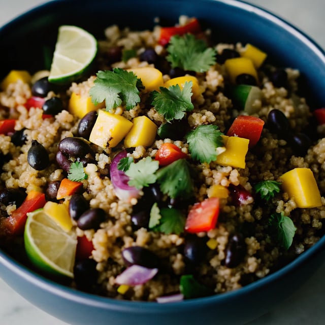 Fiesta Mango Black Bean Quinoa Salad