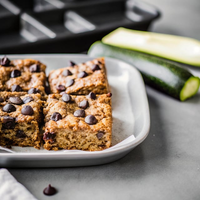 Flourless Chocolate Chip Zucchini Oat Brownies