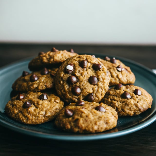 Flourless Peanut Butter Oatmeal Chocolate Chip Cookies