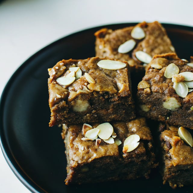 Fudgy Almond Butter Blondies