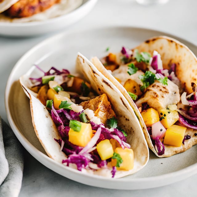 Gaby's Grilled Fish Tacos with Pineapple-Mango Salsa