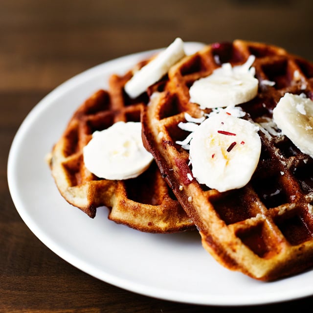 Gluten Free Banana Coconut Waffles