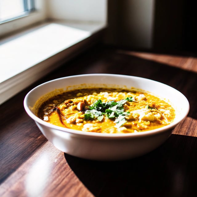 Golden Coconut Chicken Lentil Soup