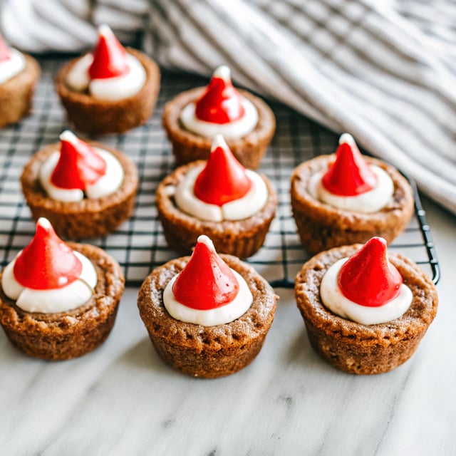 Grain Free Santa Hat Brownie Cookie Cups