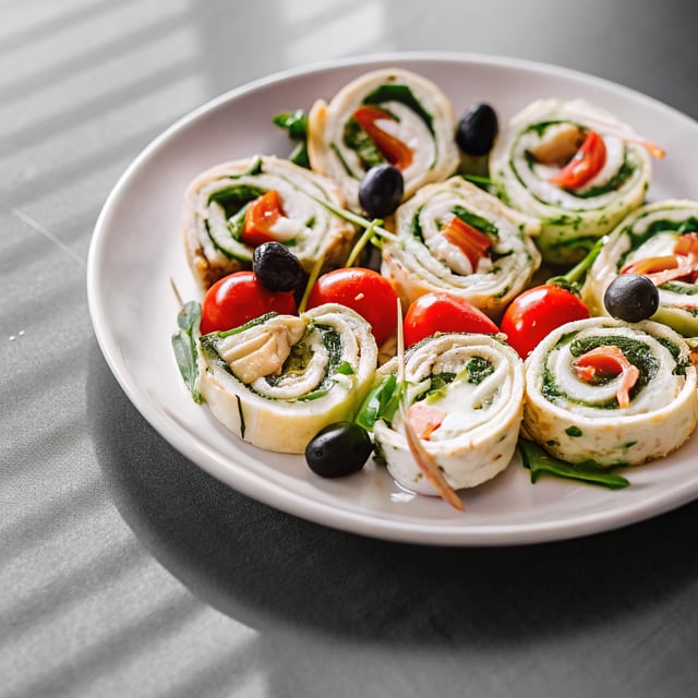 Greek Salad Pinwheels