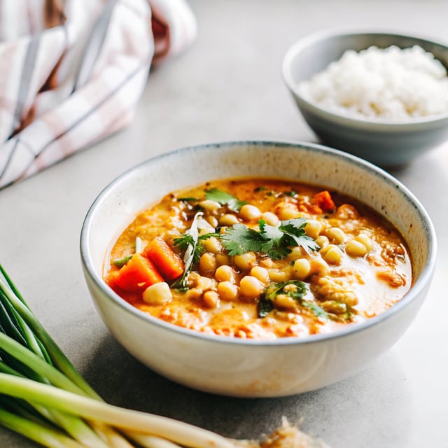 Healing Lemongrass Chickpea Thai Green Curry