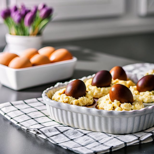 Healthy 4 Ingredient Reese's Eggs (gluten free, vegan)