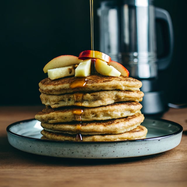Healthy Apple Pancakes (made right in the blender!)