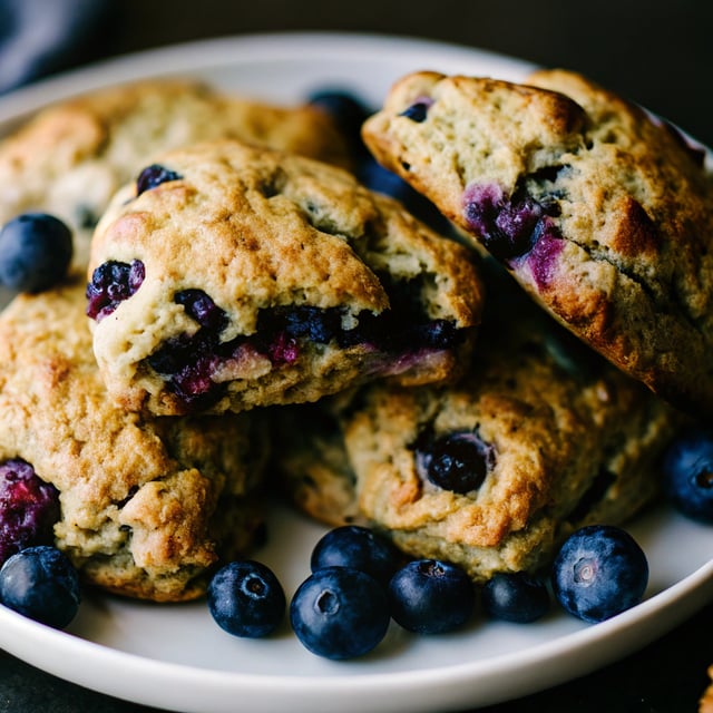 Healthy Blueberry Greek Yogurt Scones