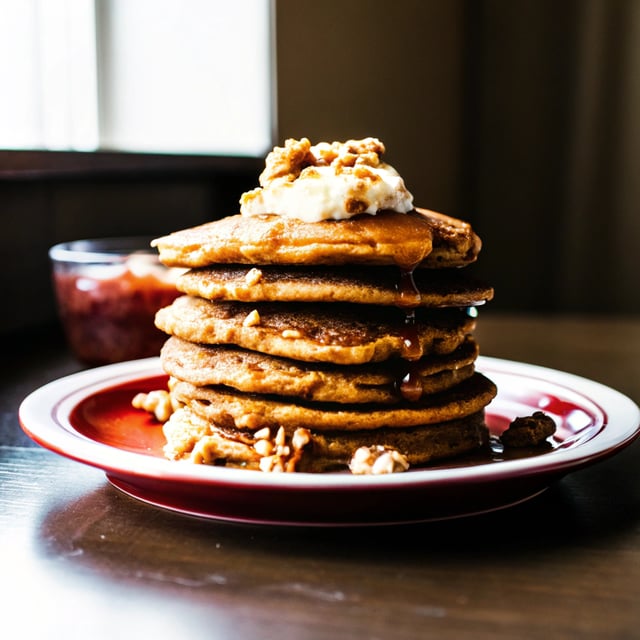 Healthy Carrot Cake Pancakes
