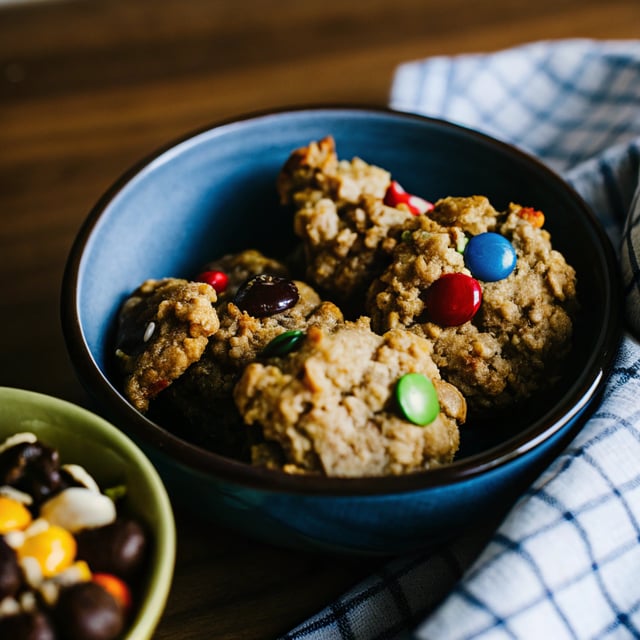 Healthy Flourless Monster Cookies