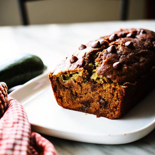 Healthy Pumpkin Zucchini Chocolate Chip Bread