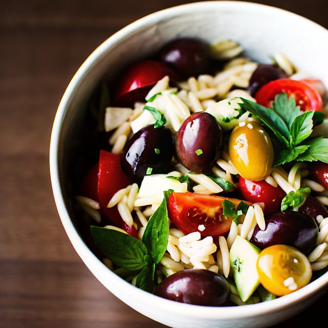 Herby Olive Italian Orzo Salad