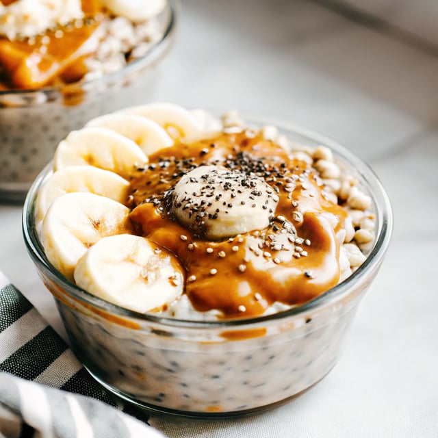 High Protein Peanut Butter Banana Overnight Oats